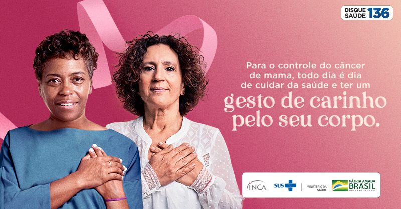 Card para Twitter - Outubro Rosa 2020 - Gesto de carinho pelo seu corpo ...